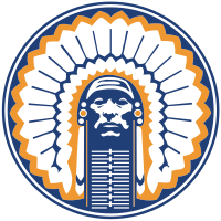Blue Tribal U Logo - Chief Illiniwek