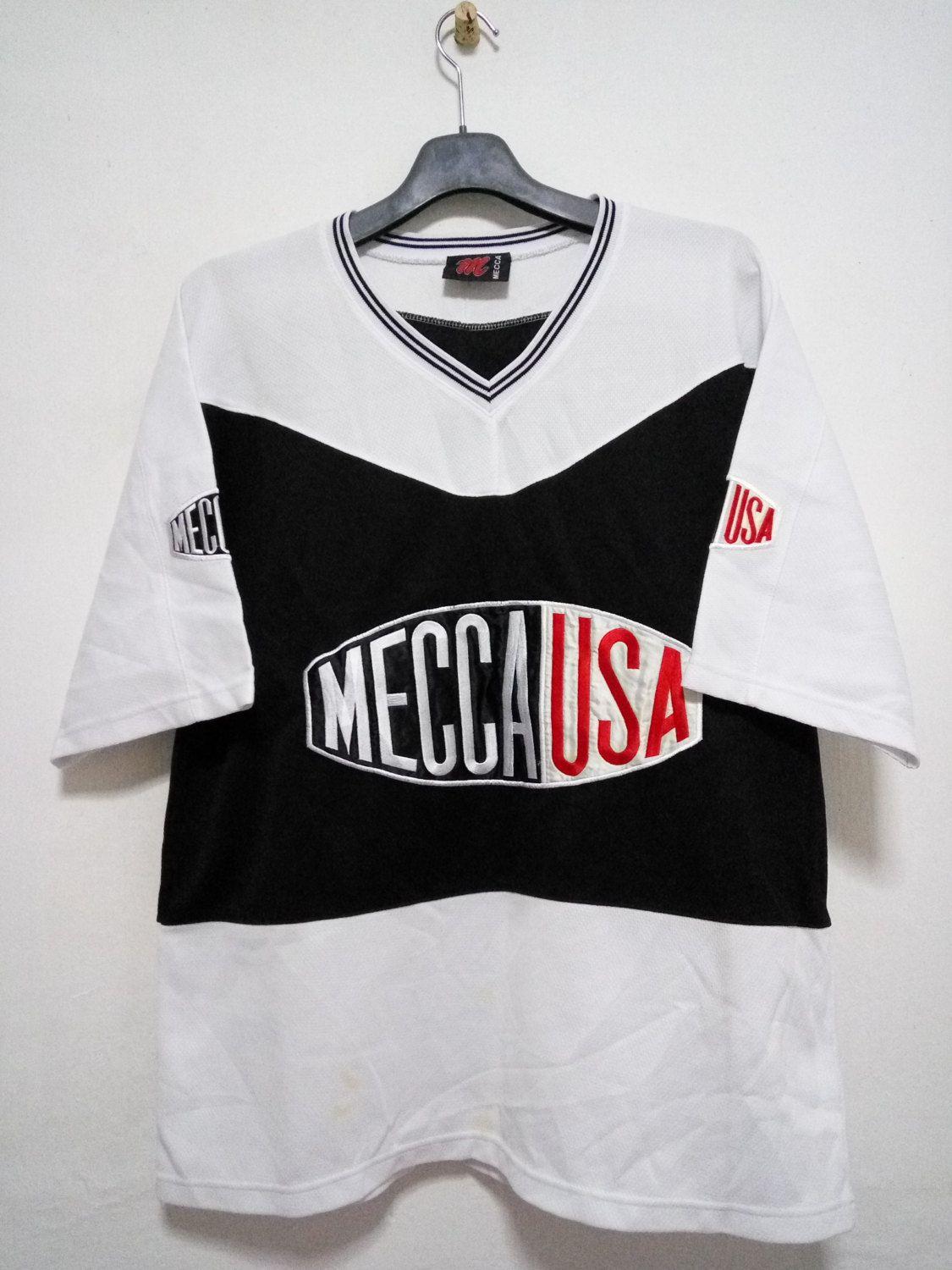 1990s Clothing Logo - Vintage MECCA USA Shirt Brand Hip Hop Clothing Rap Urban Street Wear ...