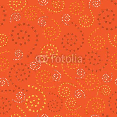 Spiral Dot Orange Circle Logo - Seamless Spirals Dots Orange Yellow Background Abstract Pattern 1