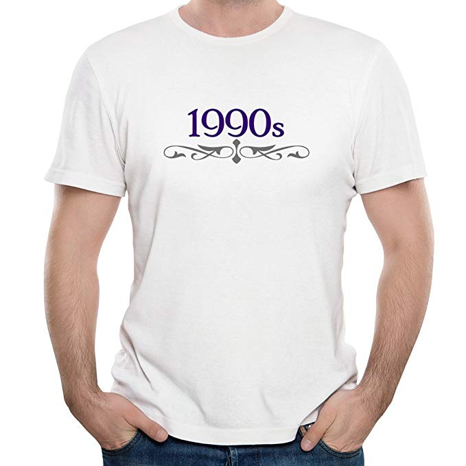 1990s Clothing Logo - Mens 1990s Rock Band Logo Jackie McKeown White Rock Political T