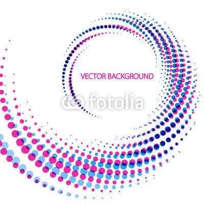 Spiral Dot Orange Circle Logo - Geometric Background of Spiral Dots with Duo Tone Effect. Colorful ...