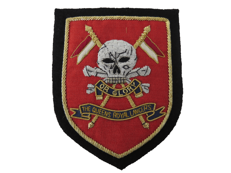 Red Squad Logo - Queens royal lancers blazer badge DEATH OR GLORY (red)