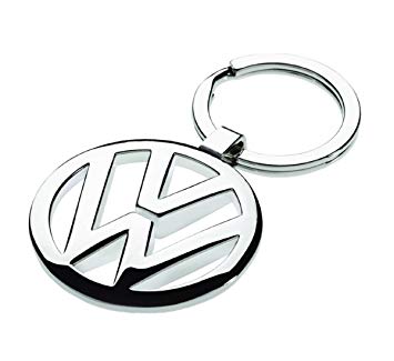 VW Volkswagen Logo - Chrome 3D Car Logo Keyring/Keychain for Volkswagen VW: Amazon.co.uk ...