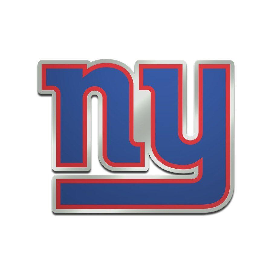Freeform Logo - New York Giants Metallic Freeform Logo Auto Emblem