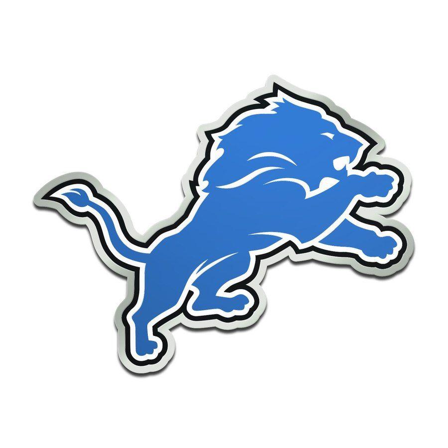 Freeform Logo - Detroit Lions Metallic Freeform Logo Auto Emblem