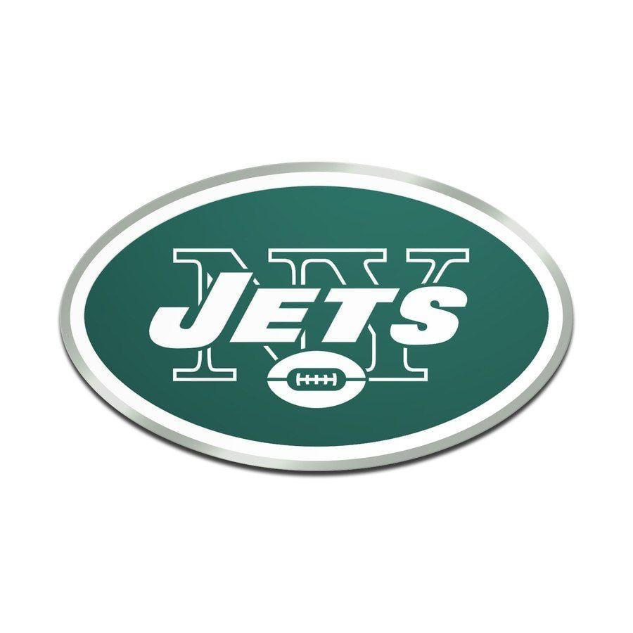 Freeform Logo - New York Jets Metallic Freeform Logo Auto Emblem