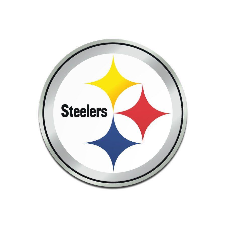 Freeform Logo - Pittsburgh Steelers Metallic Freeform Logo Auto Emblem
