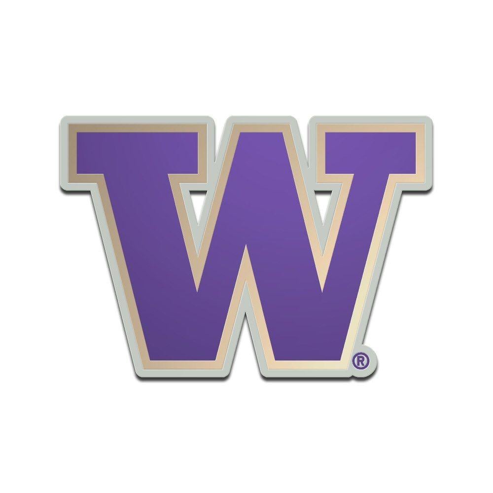 Freeform Logo - Washington Huskies Metallic Freeform Logo Auto Emblem | The Official ...