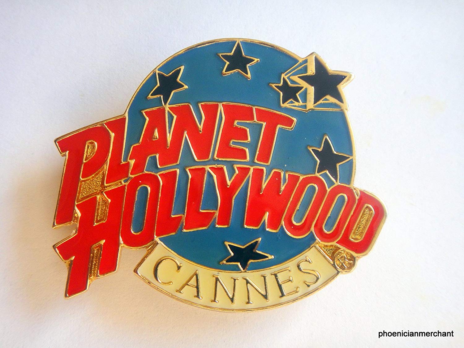 Light Globe Logo - Amazon.com : City Classic Light Blue Globe Logo Pin Planet Hollywood