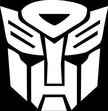 White Autobots Logo - Optimus Prime Autobot Logo 6x5 Transformer White Vinyl