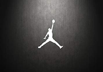 Grey Jordan Logo - Amazon.com: Poster MICHAEL JORDAN LOGO BASKETBALL Wall Art: Posters ...