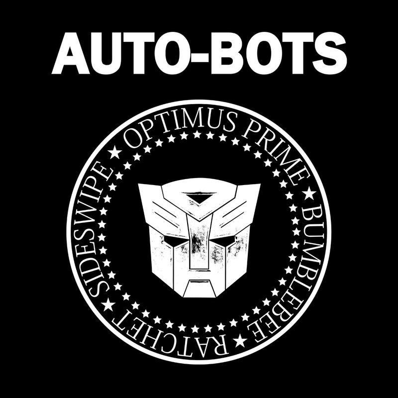 White Autobots Logo - Transformers Autobots Ramones Logo. Cloud City 7