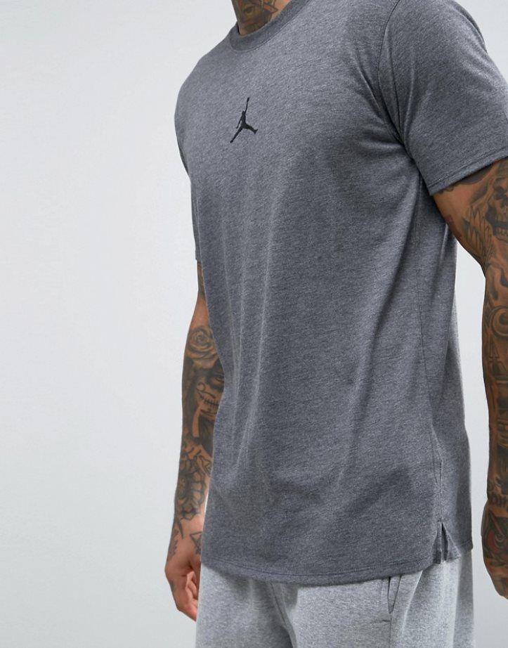 Grey Jordan Logo - Exclusive Men Jordan Logo T-Shirt Color: Grey - Jordan T-Shirts Low ...