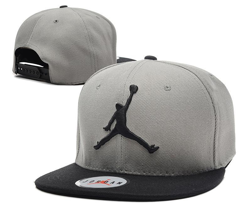 Grey Jordan Logo - Men's Nike Air Jordan The Black Jumpman 3D Embroidery Logo Sports