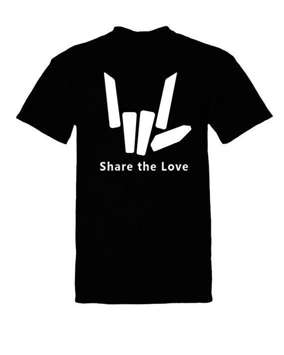 Black and White Etsy Logo - Black Share The Love T Shirt White LOGO Kids