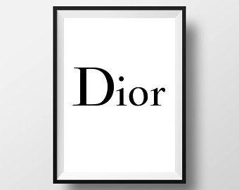 Black and White Etsy Logo - Dior wall art