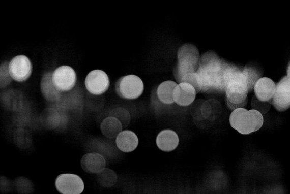 Black and White Etsy Logo - Abstract Light Photography Bokeh City Lights Black White | Etsy