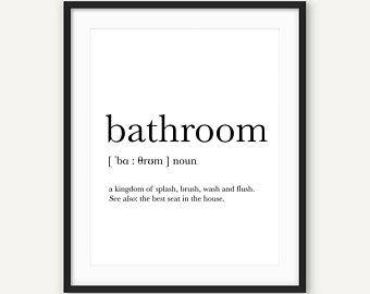 Black and White Etsy Logo - Bathroom poster | Etsy