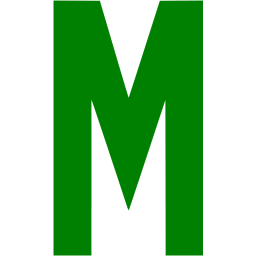 Green Letter M Logo - Green letter m icon green letter icons