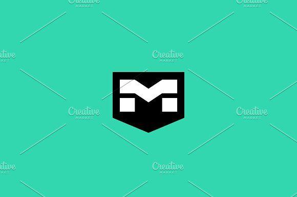 Green Letter M Logo - Geometric letter M logo ~ Logo Templates ~ Creative Market