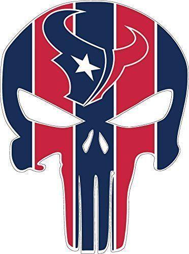 Punisher Red White and Blue Softball Logo - Houston Texans Punisher Vinyl Decal Sticker Full Color (iPhone ...