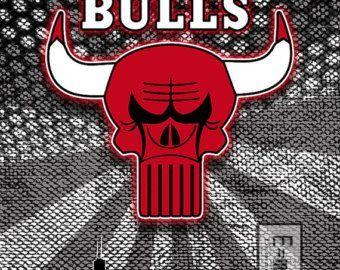Punisher Red White and Blue Softball Logo - Chicago Bulls Punisher Skull Listing. NBA Stuff