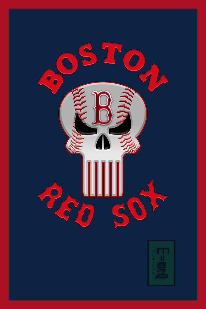 Punisher Red White and Blue Softball Logo - Boston #RedSox Art #Boston #RedSox Poster #RedSox Punisher Logo ...
