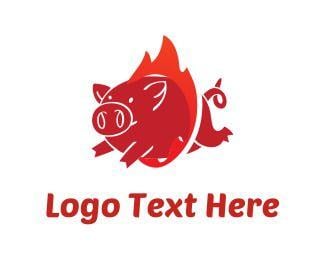 Red Pig Logo - Pig Logos | Make A Pig Logo Design | BrandCrowd