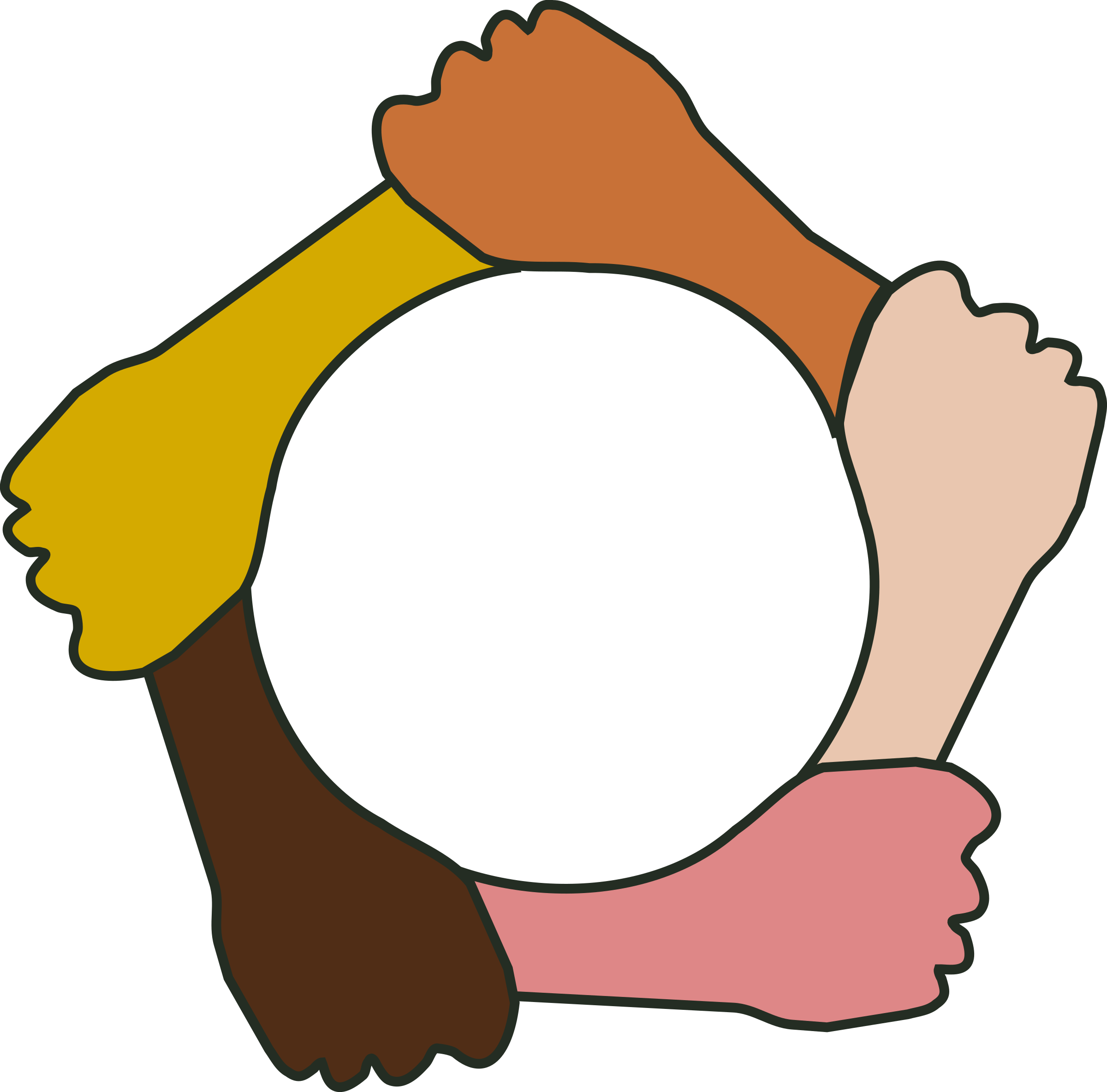 Circle of Hands Logo - Clipart of hands