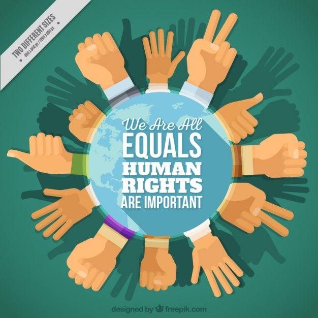 Circle of Hands Logo - Background about human rights, circle of hands Vector