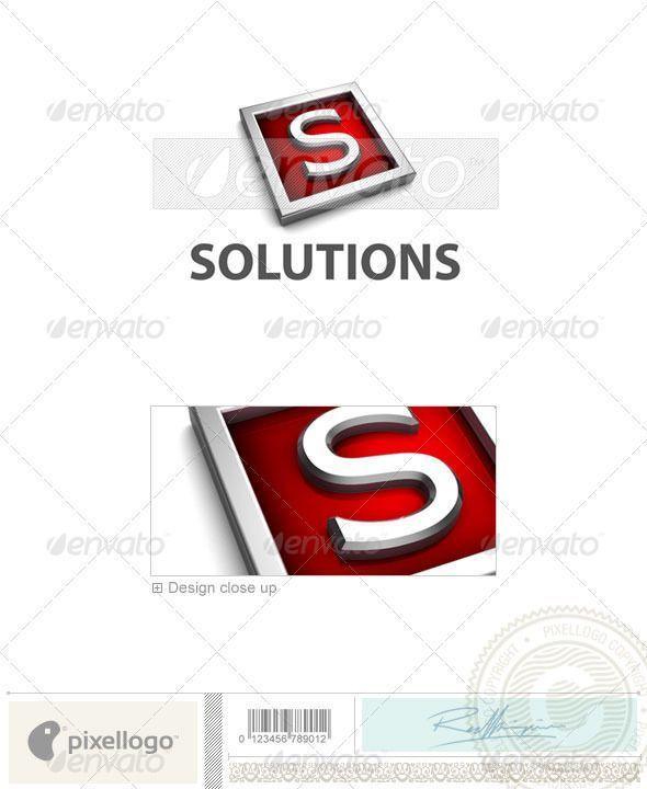 3D Red Letter S Logo - 3D Logo Template