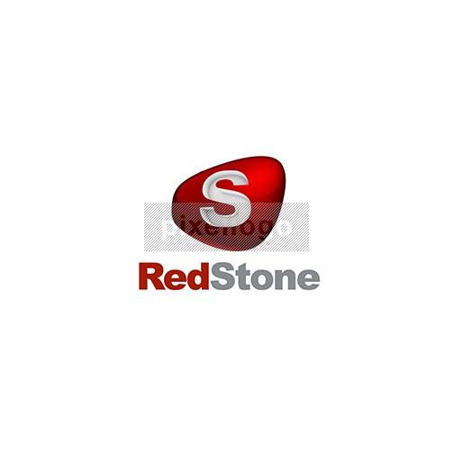3D Red Letter S Logo - Red Stone with Letter S 3D Logo in PSD Format