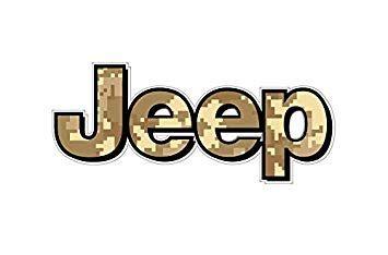 Camo Jeep Logo - Amazon.com: BOLDERGRAPHX 1067 Jeep Logo with tan camo 2 pack: Automotive