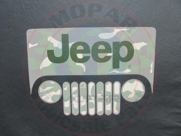 Camo Jeep Logo - JEEP WRANGLER Black Denim Spare Tire Cover with Woodland Camo Jeep
