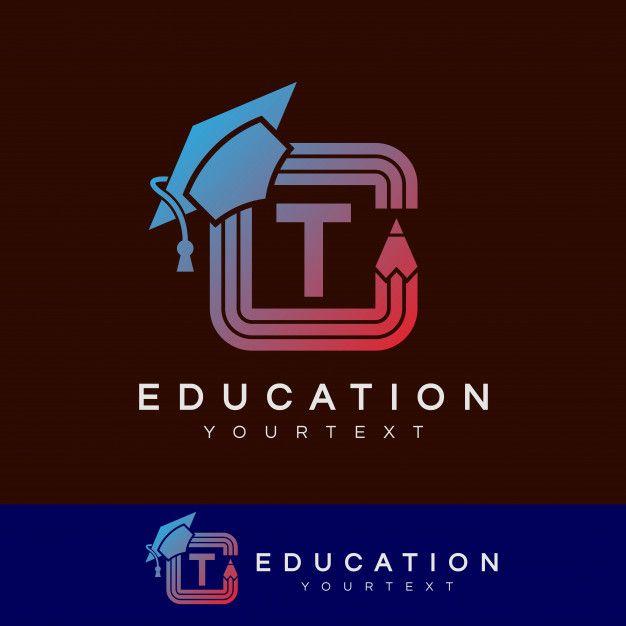 Maroon Letter T Logo - Education initial letter t logo design Vector | Premium Download