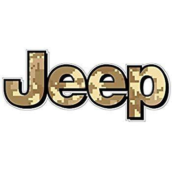 Camo Jeep Logo - BOLDERGRAPHX 1067 Jeep Logo with tan camo 2 pack: Automotive