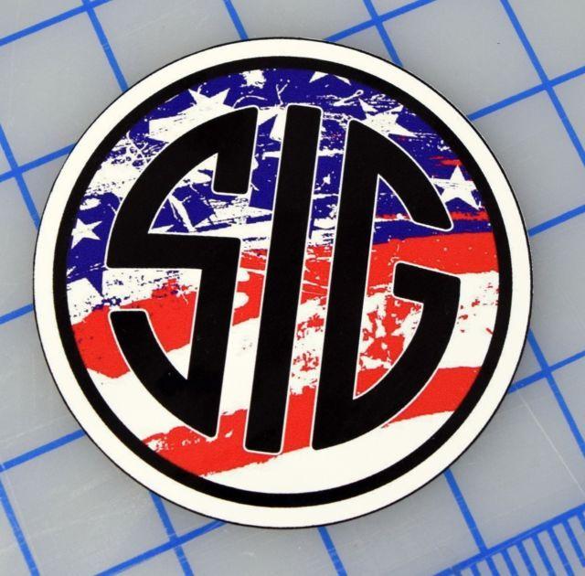 Sig Saur Logo - Sig Sauer Firearms USA Flag RWB Sticker Decal Gun Rifle AR 15 ...