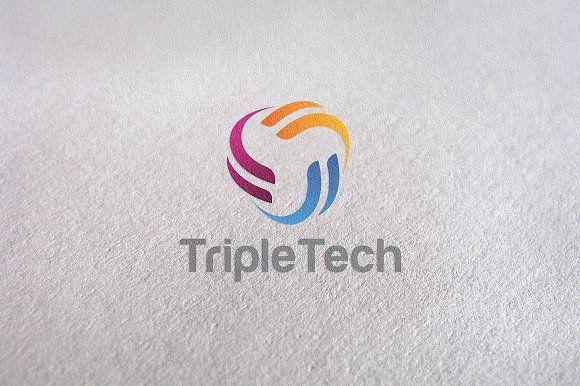 Triple Circle Logo - Triple Circle Corporate Logo Tech Logo Templates Creative Market