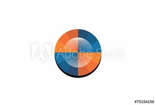 Triple Circle Logo - abstract triple in circle logo vector this stock vector