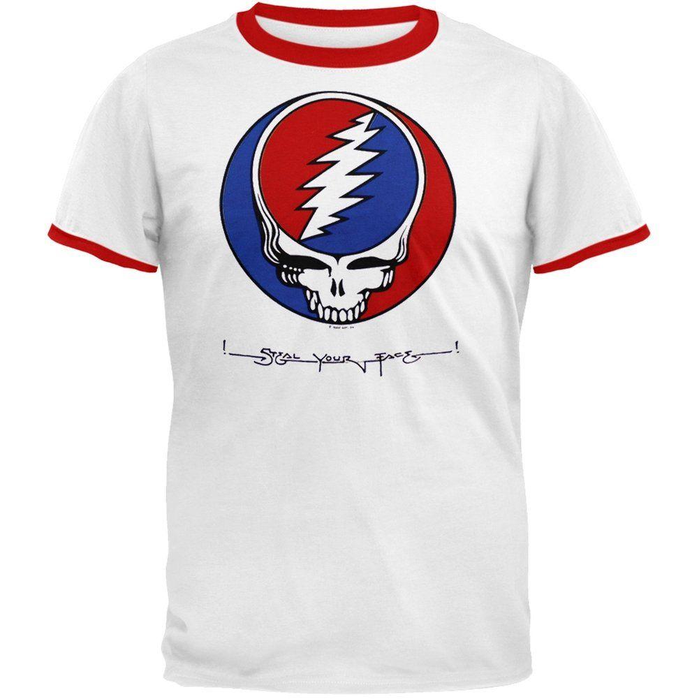 Old Red White Blue Clothing Logo - Amazon.com: Old Glory Grateful Dead - Mens Syf Ringer T-shirt X ...
