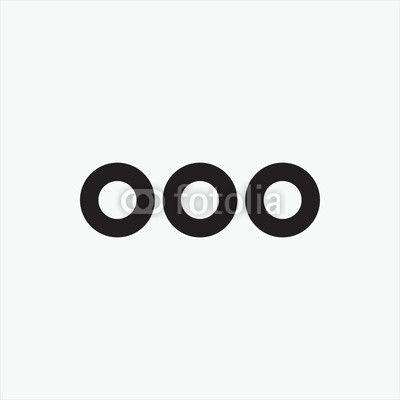 Triple Circle Logo - triple O letter logo, triple circle logo. Buy Photo. AP Image