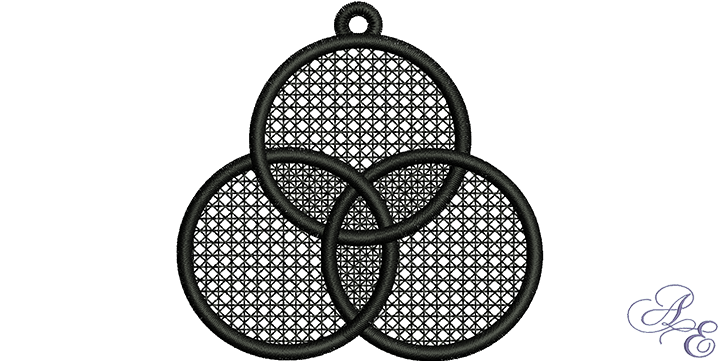 Triple Circle Logo - Lace Triple Circle of Embroidery