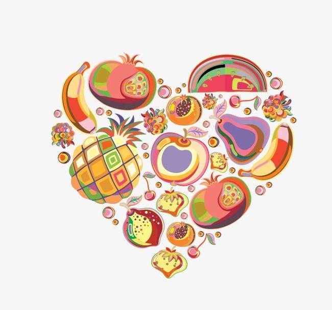 Fruit Heart Shaped Logo - Heart Shaped, Heart Shaped, Fruit Heart, Heart PNG And Vector