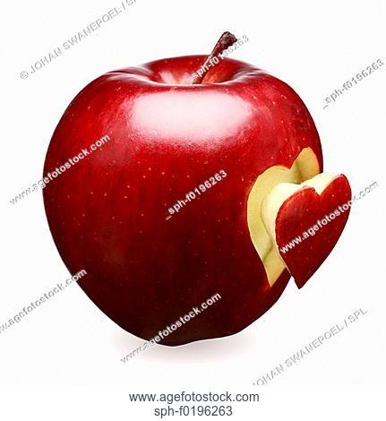 Fruit Heart Shaped Logo - Heart shaped apples and Image