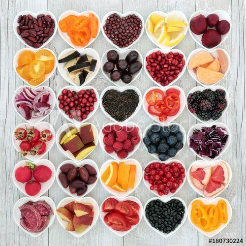 Fruit Heart Shaped Logo - Healthy eating super food to promote good health with fruit ...