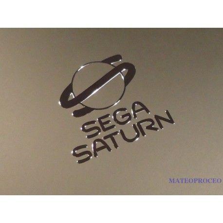 Sega Saturn Logo - Sega Saturn Label Sticker Badge Logo metal chrome