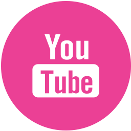 Pink Round Logo - Media, pink, round, social, youtube icon