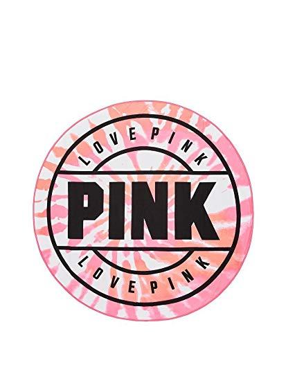Pink Round Logo - Victoria's Secret PINK Round Circle Beach Towel Pink Tie Dye: Amazon