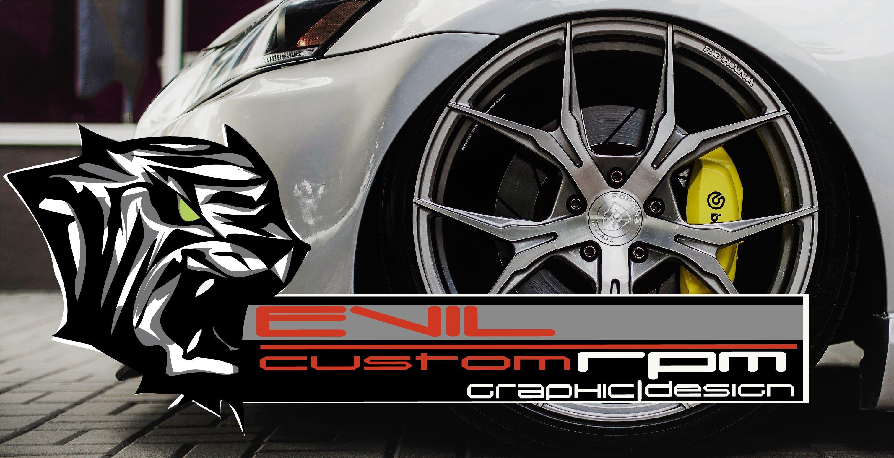 Unique Custom Automotive Logo - Evilrpm Individual Auto tunning Graphic Art Design will emphasize ...