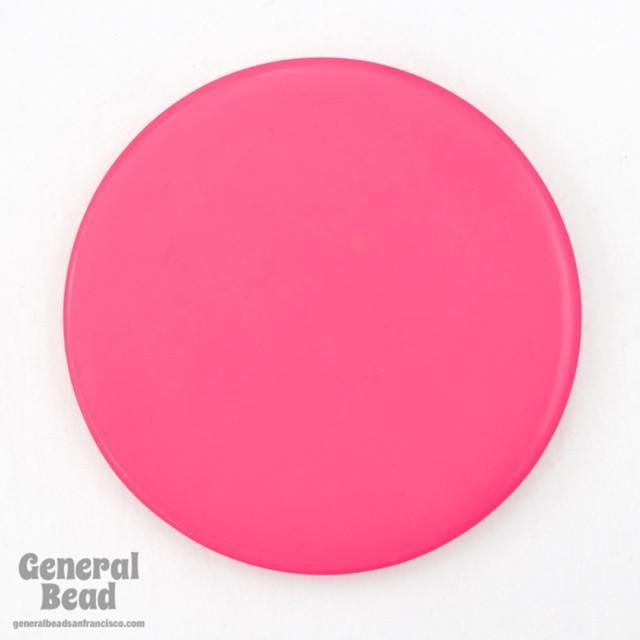Pink Round Logo - 40mm Dark Pink Round Blank (2 Pcs) #4793 | General Bead